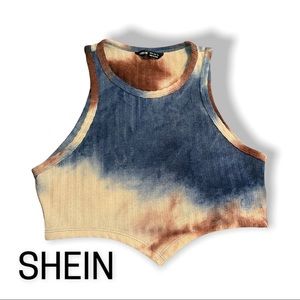 SHEIN Tie-Die Crop Top